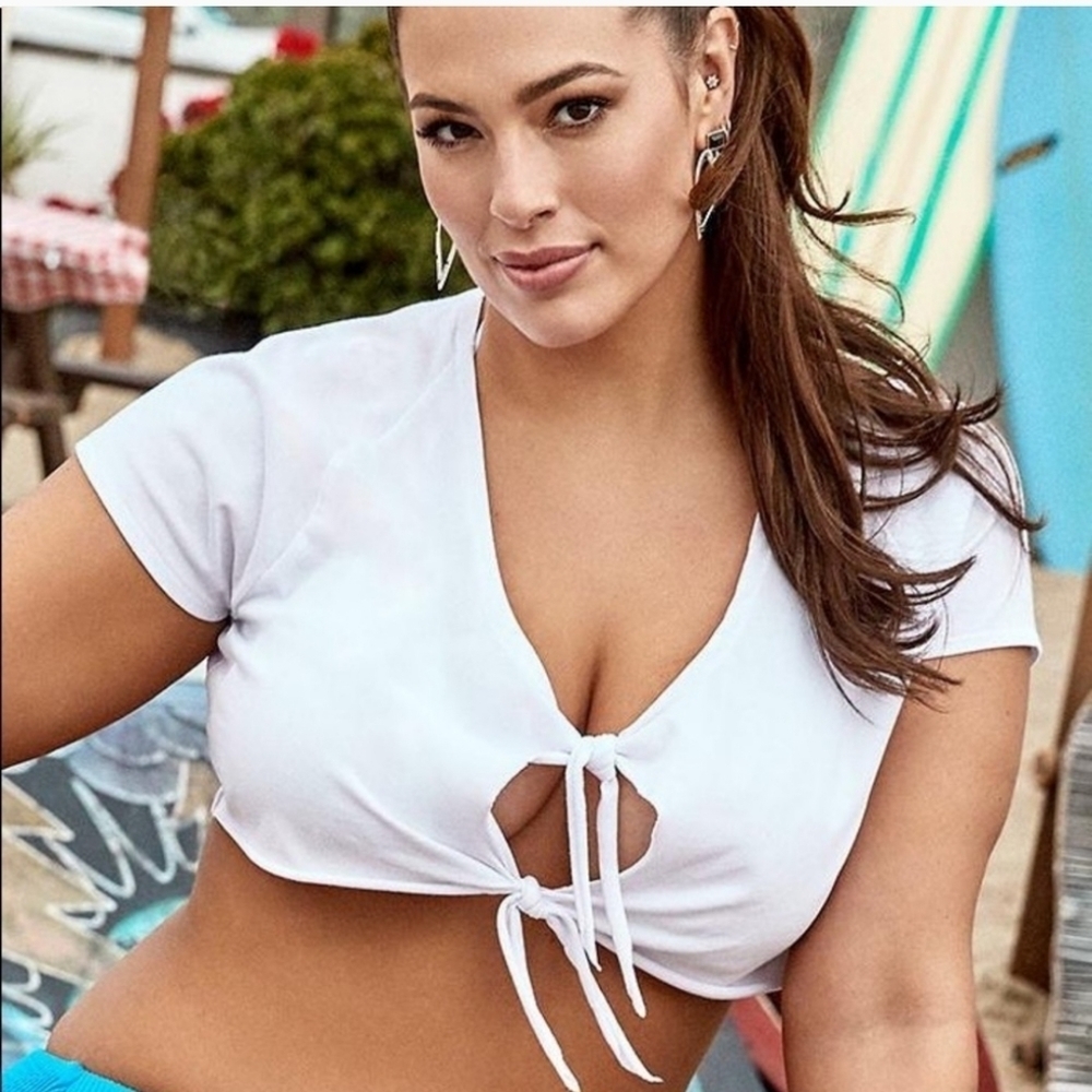 Ashley Graham x Swimsuits For All NWTs Jinx Crop Top Coverup